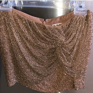 Haute Hippie Beaded Mini Skirt